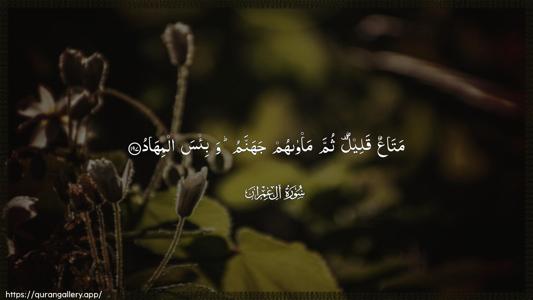 Aal-i-Imraan Ayah 197 - Arabic (Wide) wallpaper