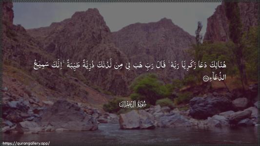 Aal-i-Imraan Ayah 38 - Arabic (Wide) wallpaper