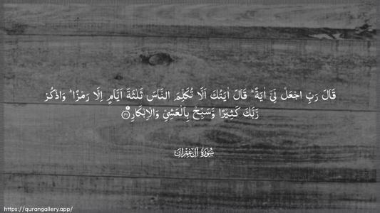 Aal-i-Imraan Ayah 41 - Arabic (Wide) wallpaper