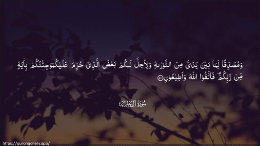 Aal-i-Imraan Ayah 50 - Arabic (Wide) wallpaper