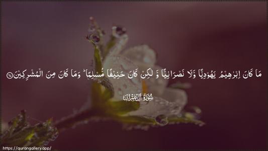 Aal-i-Imraan Ayah 67 - Arabic (Wide) wallpaper