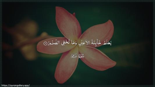 Al-Ghaafir Ayah 19 - Arabic (Wide) wallpaper