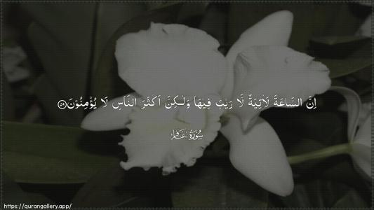 Al-Ghaafir Ayah 59 - Arabic (Wide) wallpaper