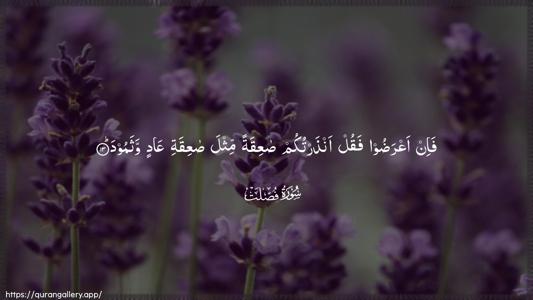 Fussilat Ayah 13 - Arabic (Wide) wallpaper