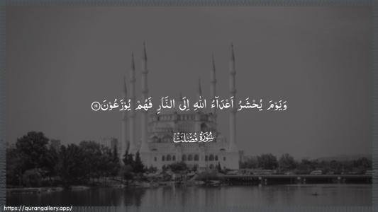 Fussilat Ayah 19 - Arabic (Wide) wallpaper