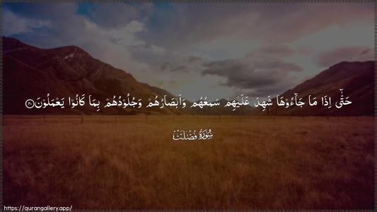 Fussilat Ayah 20 - Arabic (Wide) wallpaper