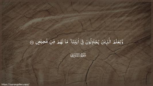 Ash-Shura Ayah 35 - Arabic (Wide) wallpaper