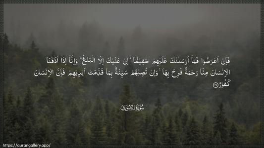 Ash-Shura Ayah 48 - Arabic (Wide) wallpaper