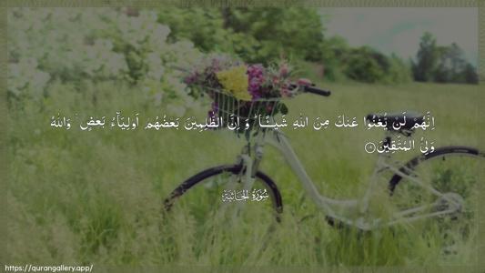Al-Jaathiya Ayah 19 - Arabic (Wide) wallpaper