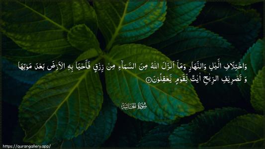Al-Jaathiya Ayah 5 - Arabic (Wide) wallpaper