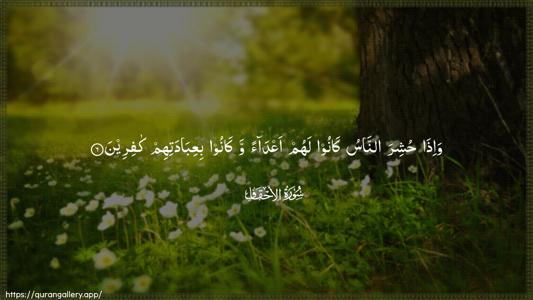 Al-Ahqaf Ayah 6 - Arabic (Wide) wallpaper