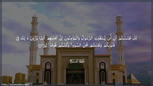 Al-Fath Ayah 12 - Arabic (Wide) wallpaper