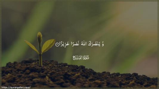 Al-Fath Ayah 3 - Arabic (Wide) wallpaper