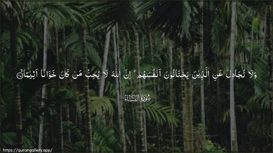 An-Nisaa Ayah 107 - Arabic (Wide) wallpaper