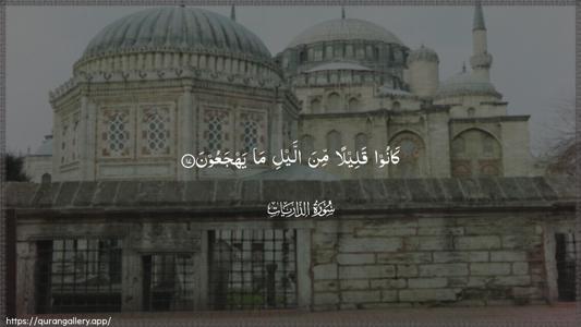 Adh-Dhaariyat Ayah 17 - Arabic (Wide) wallpaper