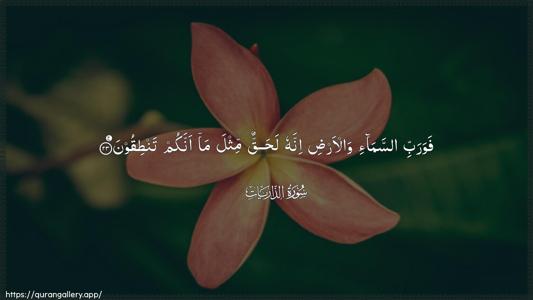 Adh-Dhaariyat Ayah 23 - Arabic (Wide) wallpaper