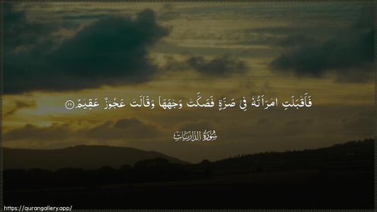 Adh-Dhaariyat Ayah 29 - Arabic (Wide) wallpaper