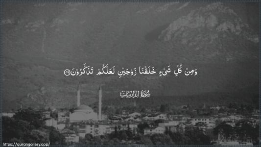 Adh-Dhaariyat Ayah 49 - Arabic (Wide) wallpaper