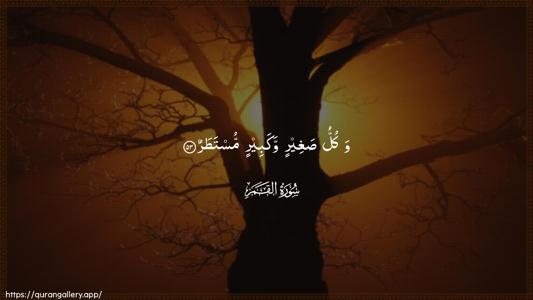 Al-Qamar Ayah 53 - Arabic (Wide) wallpaper