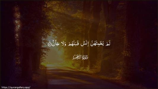 Ar-Rahmaan Ayah 74 - Arabic (Wide) wallpaper