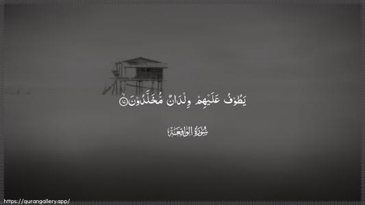 Al-Waaqia Ayah 17 - Arabic (Wide) wallpaper