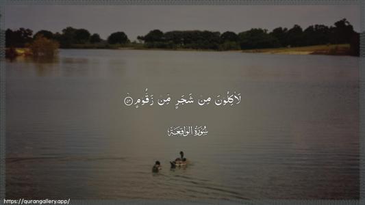Al-Waaqia Ayah 52 - Arabic (Wide) wallpaper