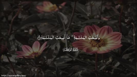 Al-Waaqia Ayah 9 - Arabic (Wide) wallpaper