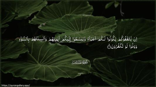Al-Mumtahana Ayah 2 - Arabic (Wide) wallpaper