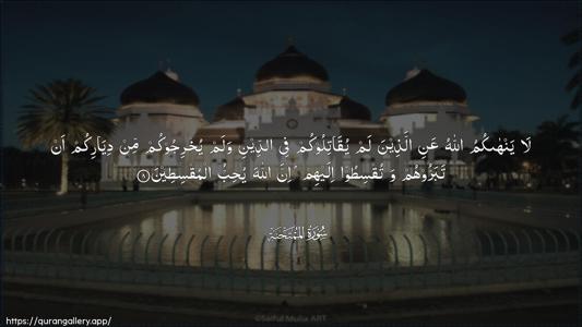 Al-Mumtahana Ayah 8 - Arabic (Wide) wallpaper