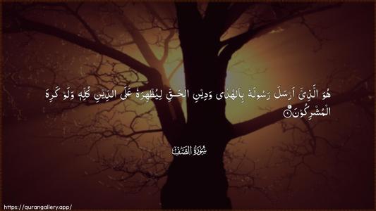 As-Saff Ayah 9 - Arabic (Wide) wallpaper