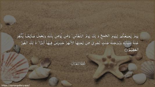 At-Taghaabun Ayah 9 - Arabic (Wide) wallpaper