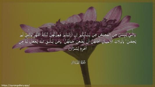 At-Talaaq Ayah 4 - Arabic (Wide) wallpaper