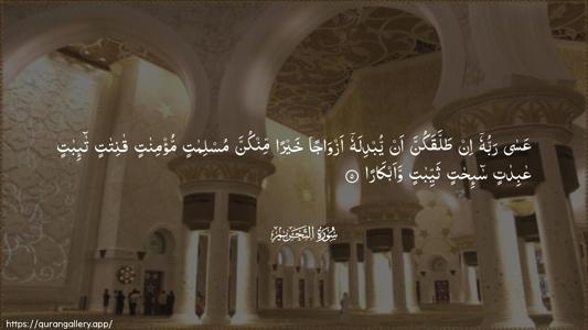 At-Tahrim Ayah 5 - Arabic (Wide) wallpaper