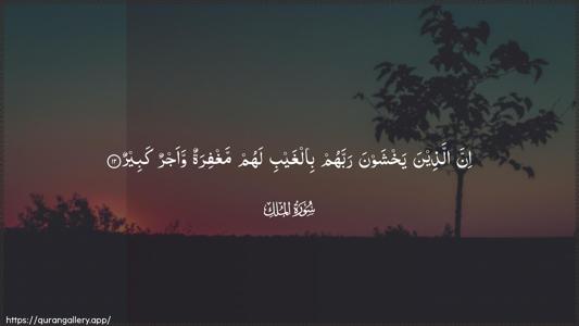 Al-Mulk Ayah 12 - Arabic (Wide) wallpaper