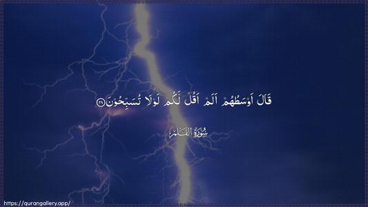 Al-Qalam Ayah 28 - Arabic (Wide) wallpaper