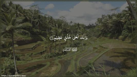 Al-Qalam Ayah 4 - Arabic (Wide) wallpaper