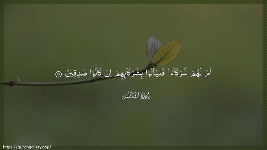 Al-Qalam Ayah 41 - Arabic (Wide) wallpaper