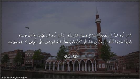 Al-An"aam Ayah 125 - Arabic (Wide) wallpaper