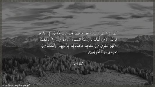 Al-An"aam Ayah 6 - Arabic (Wide) wallpaper