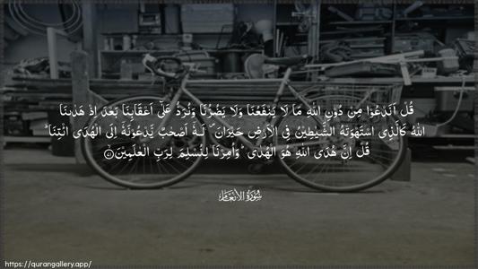 Al-An"aam Ayah 71 - Arabic (Wide) wallpaper