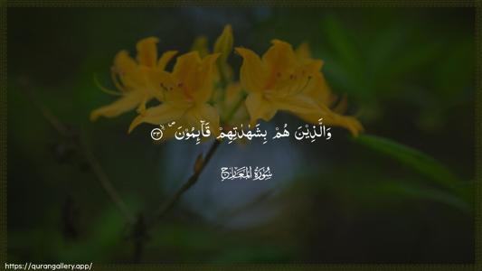 Al-Ma"aarij Ayah 33 - Arabic (Wide) wallpaper