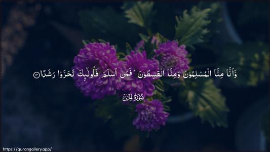Al-Jinn Ayah 14 - Arabic (Wide) wallpaper