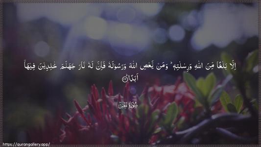 Al-Jinn Ayah 23 - Arabic (Wide) wallpaper