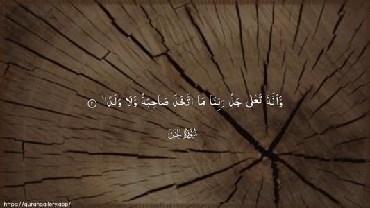 Al-Jinn Ayah 3 - Arabic (Wide) wallpaper