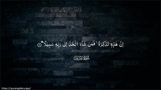 Al-Muzzammil Ayah 19 - Arabic (Wide) wallpaper