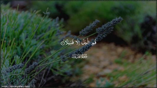 Al-Muzzammil Ayah 2 - Arabic (Wide) wallpaper