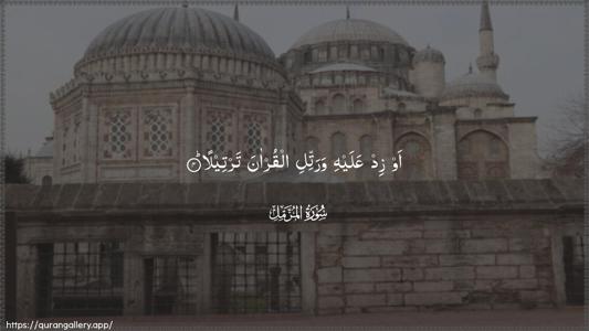 Al-Muzzammil Ayah 4 - Arabic (Wide) wallpaper