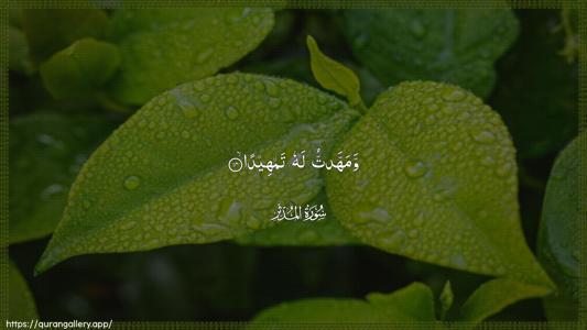 Al-Muddaththir Ayah 14 - Arabic (Wide) wallpaper