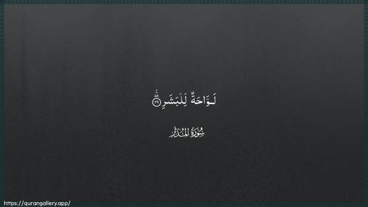 Al-Muddaththir Ayah 29 - Arabic (Wide) wallpaper