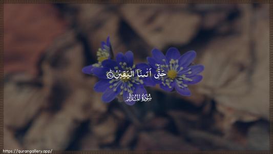 Al-Muddaththir Ayah 47 - Arabic (Wide) wallpaper